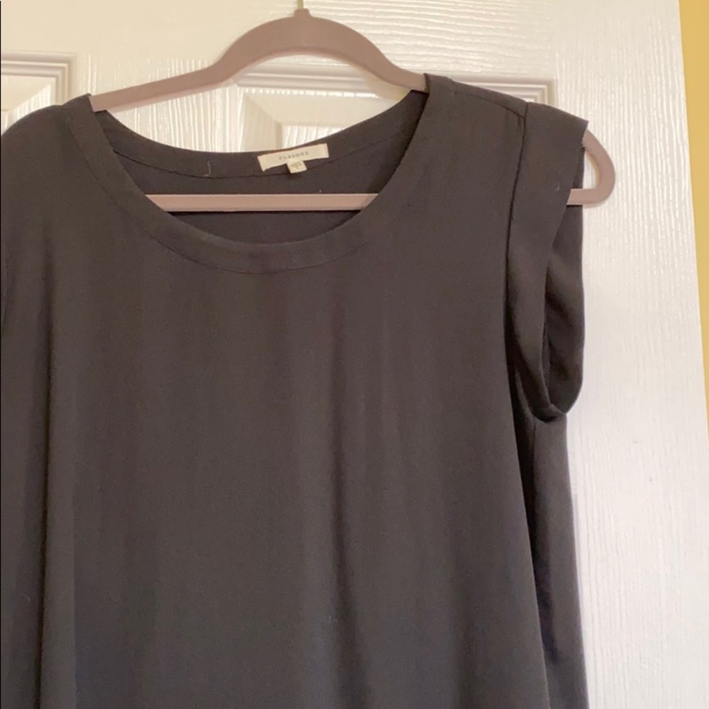 Black Basic Work Blouse - image 2